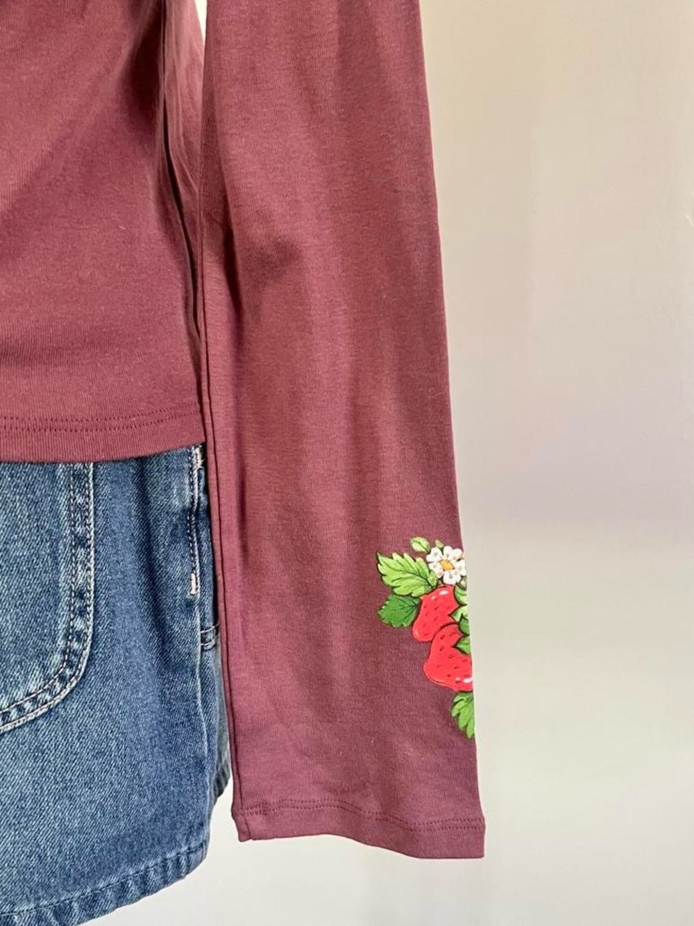 Women’s Long Sleeve Strawberry Shortcake Tee - Picture 4 of 7